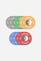 Karnage Coloured Rubber Calibrated Competition Weight Plate Sets